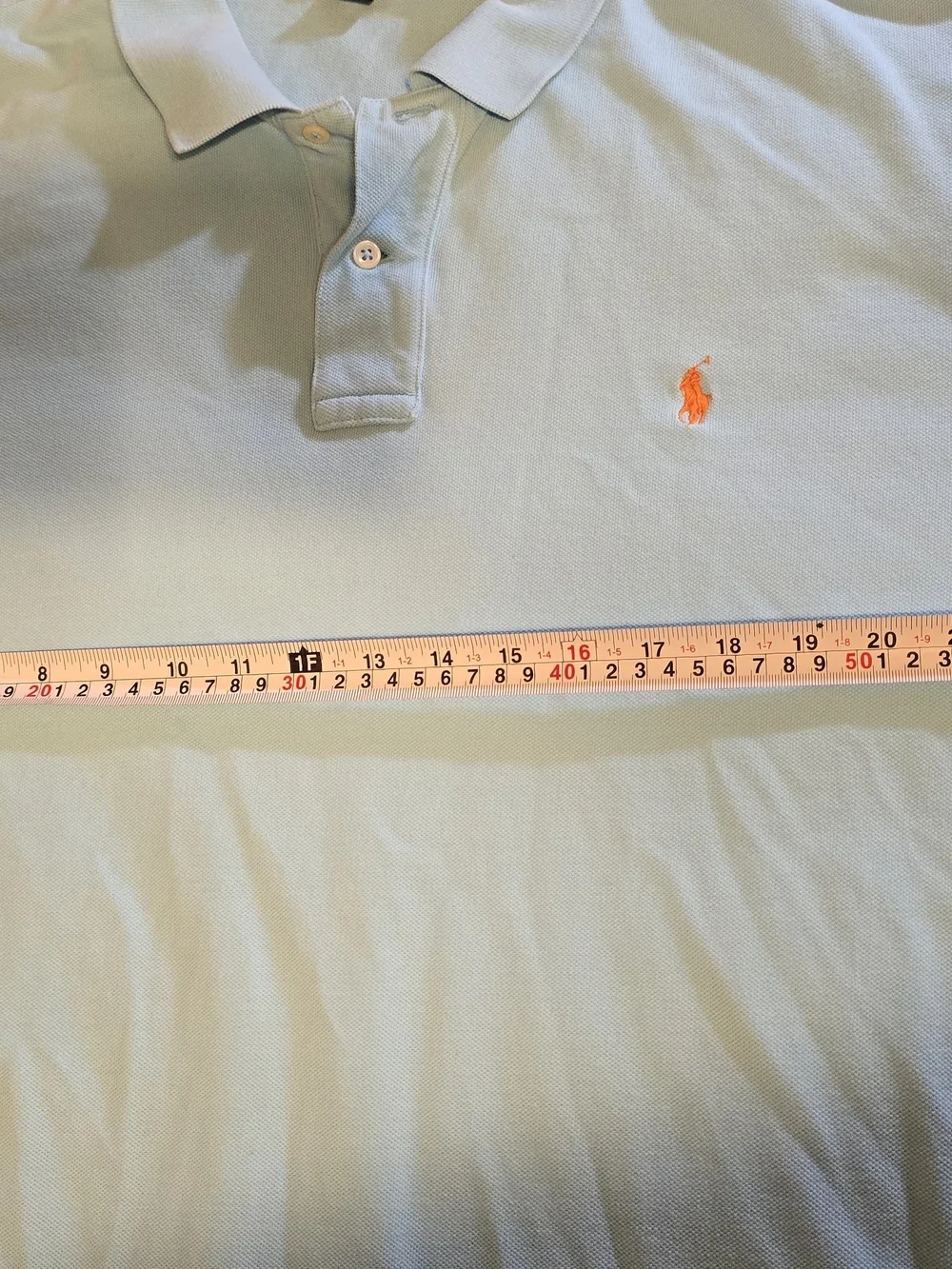 Ralph Lauren Men’s Polo in Light Blue with Orange Pony